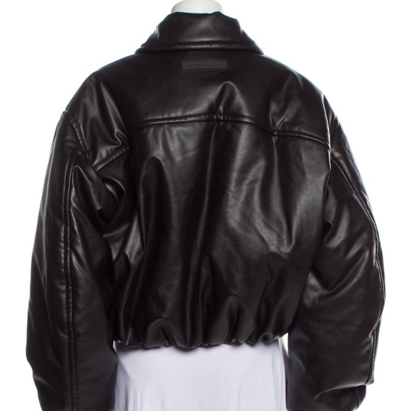 Acne Studios COATED BROWN BOMBER JACKET - Picture 2 of 4